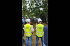 Część praktyczna narady - omówienie technik linowych i arborystycznych.